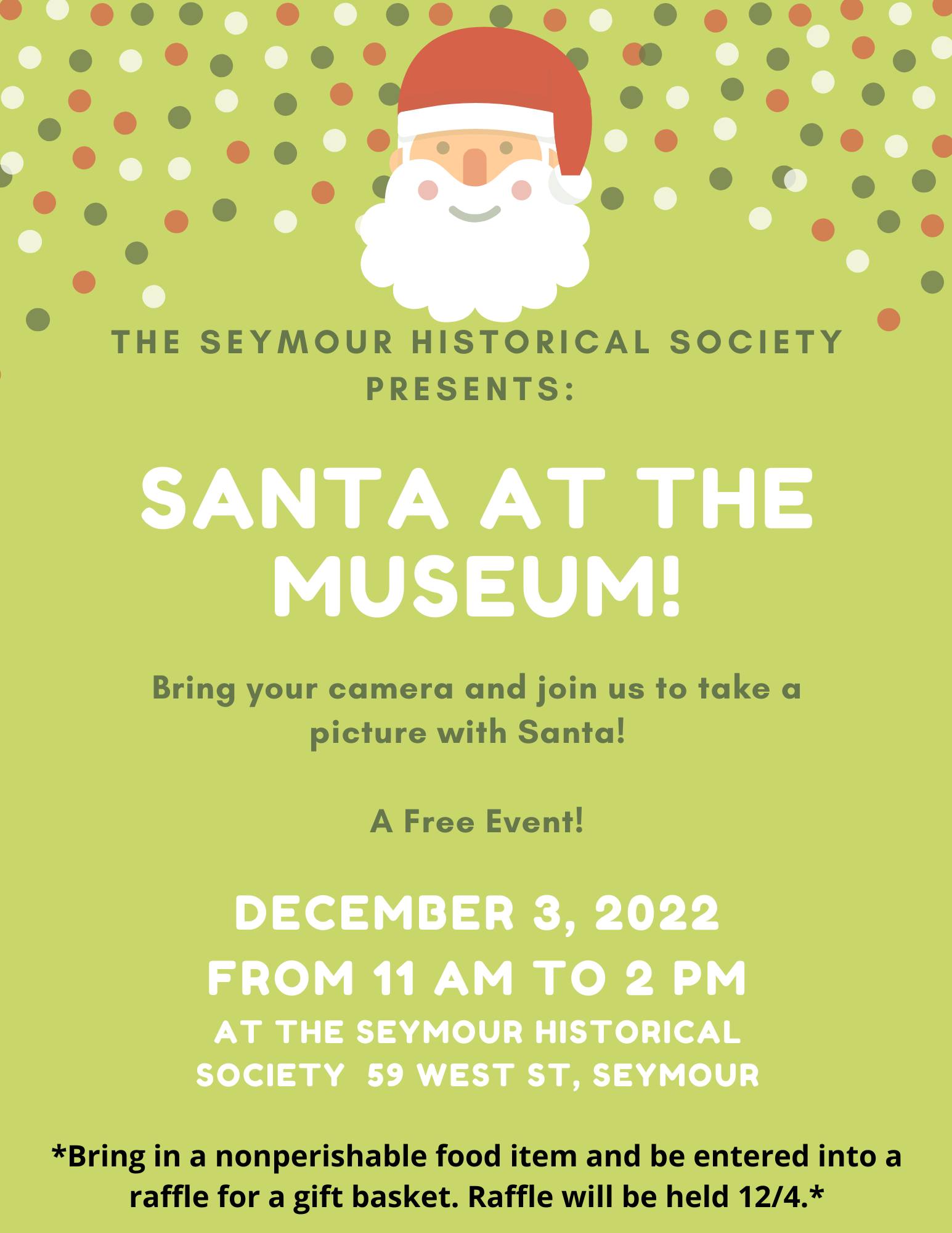 The Official Website Of The Town Of Seymour, CT - Santa At The Museum